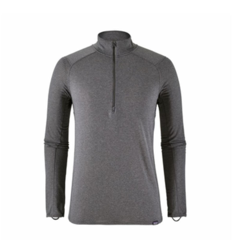 Patagonia Mens Capilene Thermal Weight Zip-Neck Forge Grey- Feather Grey